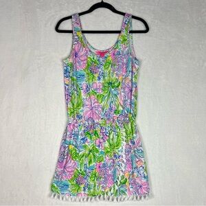 Lilly Pulitzer Size Small Women’s colorful tassels Summer Sleeveless Romper